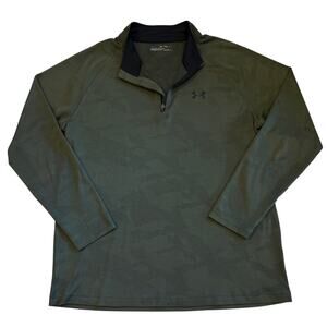 Under Armour Tech 2.0 Shirt Mens Size 2XL Green Performance 1/2 Zip Athletic
